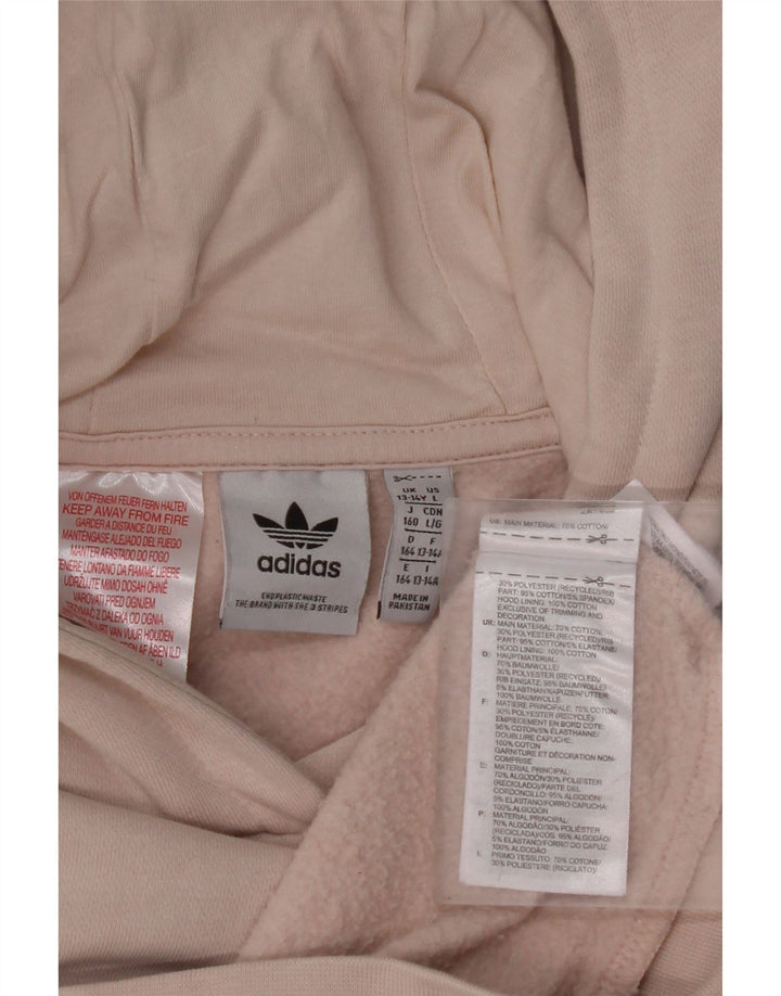 ADIDAS Mädchen-Kapuzenpullover mit Grafik, 13–14 Jahre, rosa Baumwolle