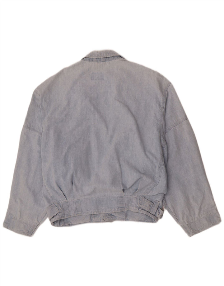 Vintage Herren Bomber Jeansjacke UK 36 Small Blue
