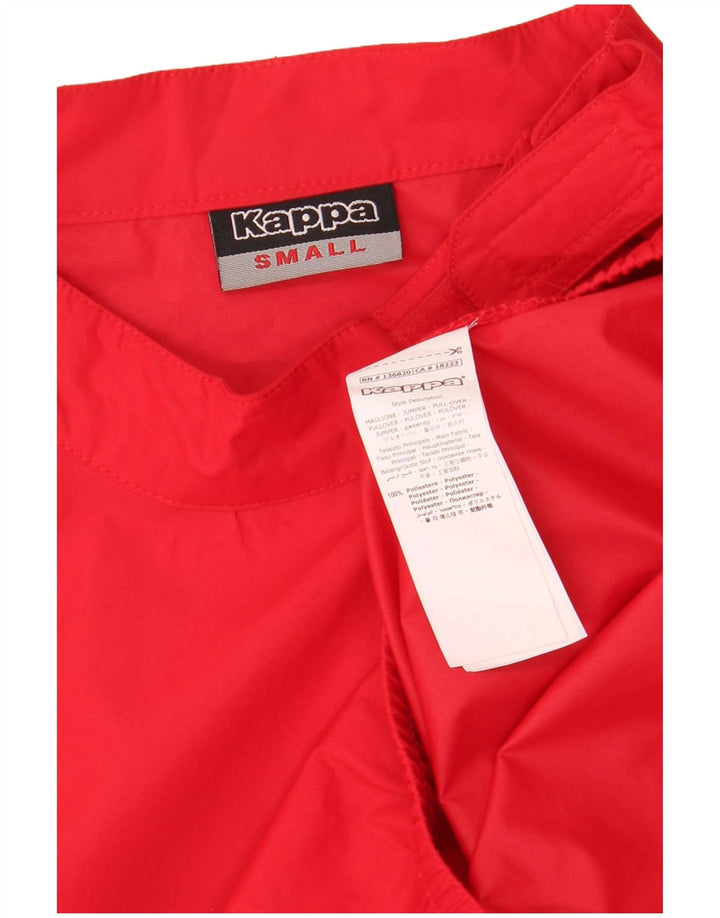 KAPPA Herren-Pullover-Trainingsanzugoberteil mit Reißverschluss und Halsausschnitt, klein, rot, Polyester