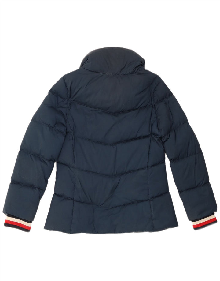 Tommy Hilfiger Damen Wattierte Jacke UK 12 Medium Marineblau Polyester