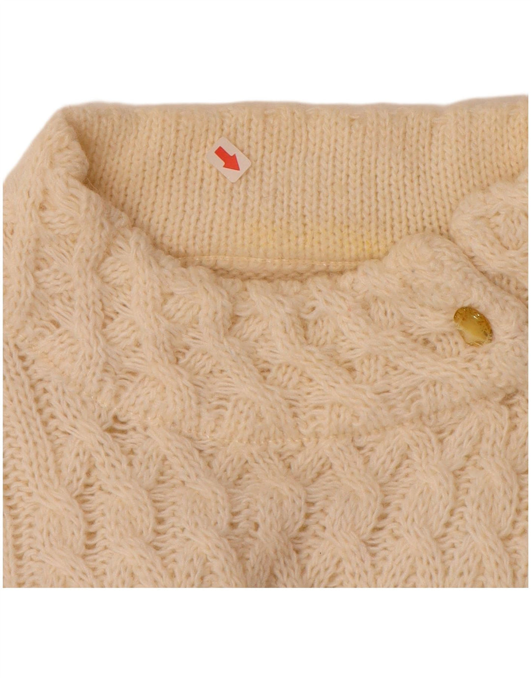 VINTAGE Damen Rollkragenpullover Pullover UK 16 Large Off White