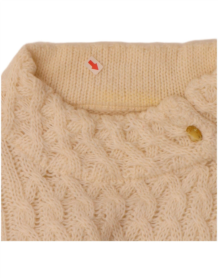 VINTAGE Damen Rollkragenpullover Pullover UK 16 Large Off White