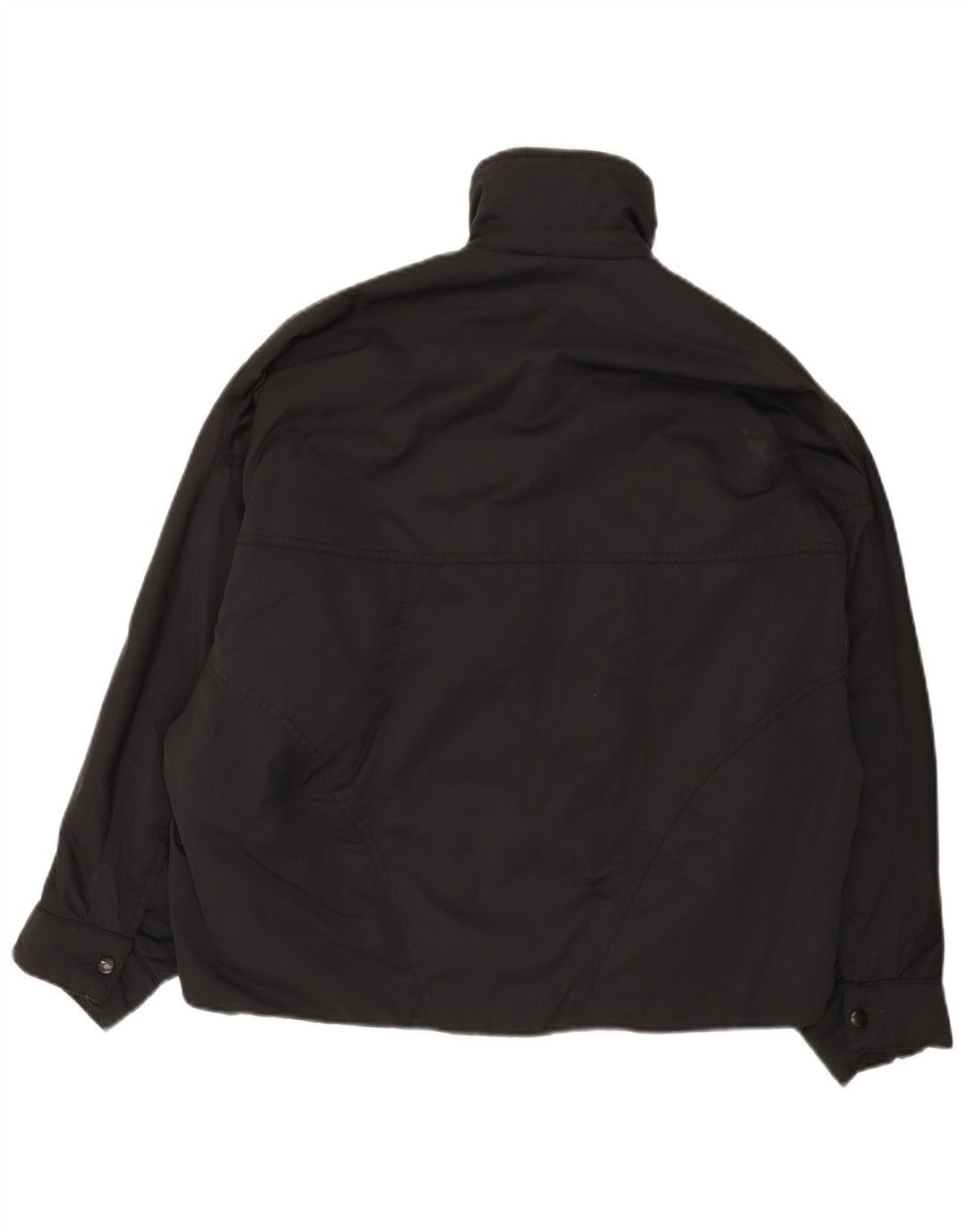 Zara Damen Übergroße wattierte Jacke UK 6 XS Schwarzes Nylon