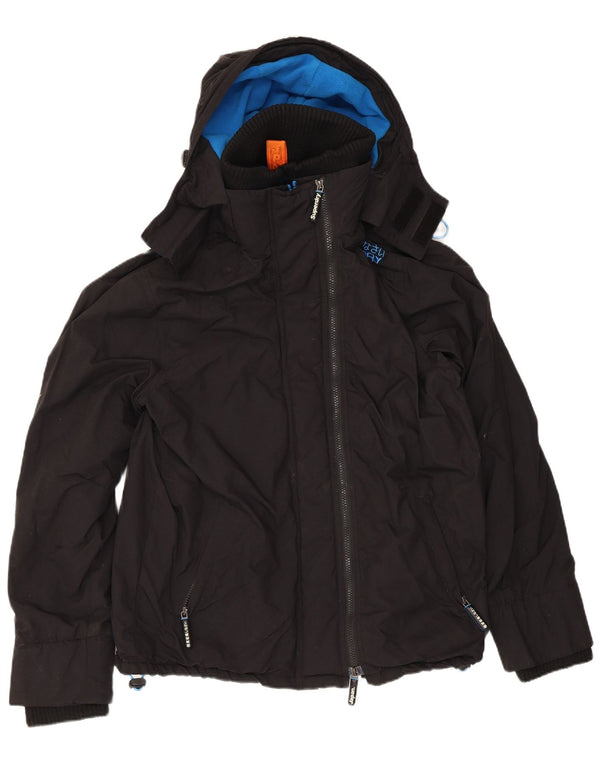 Superdry Damen The Windcheater Hooded Windjacke UK 18 XL Schwarz