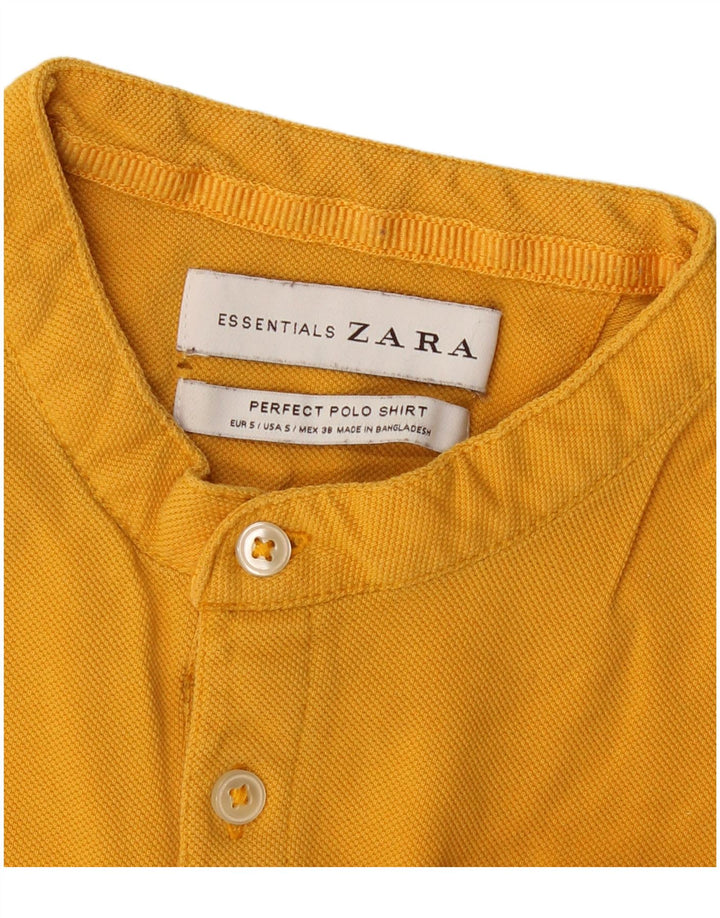 ZARA Mens Polo Shirt Small Yellow