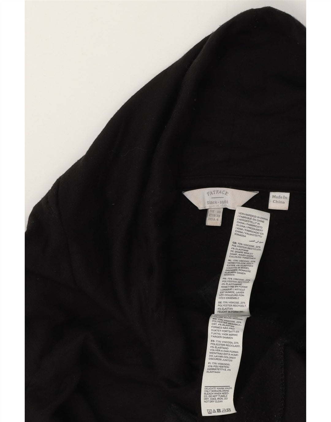 Fat Face Damen-Sweatshirt mit Rollkragen, übergroß, Gr. 10, Größe S, Schwarz