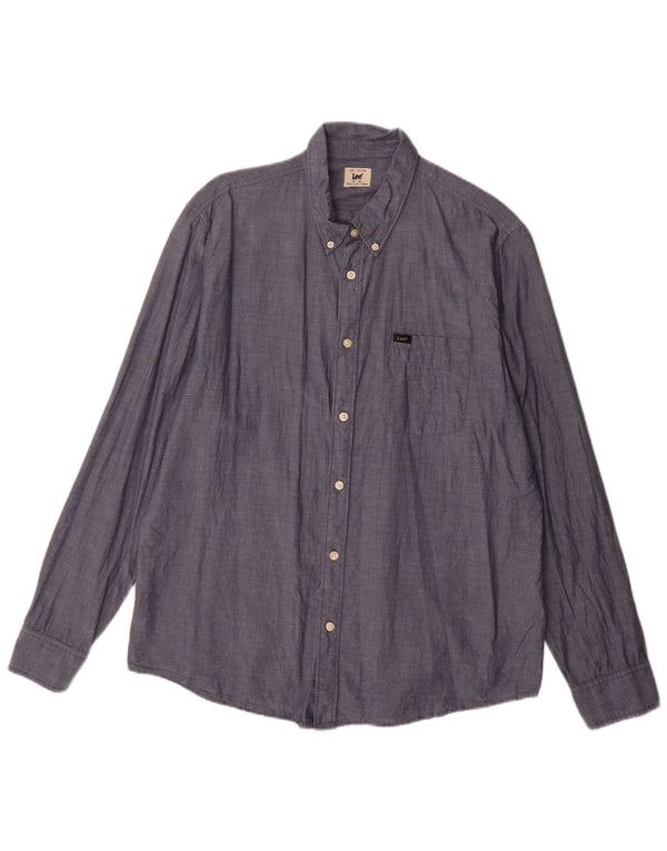 Lee Herrenhemd XL Marineblau aus Baumwolle