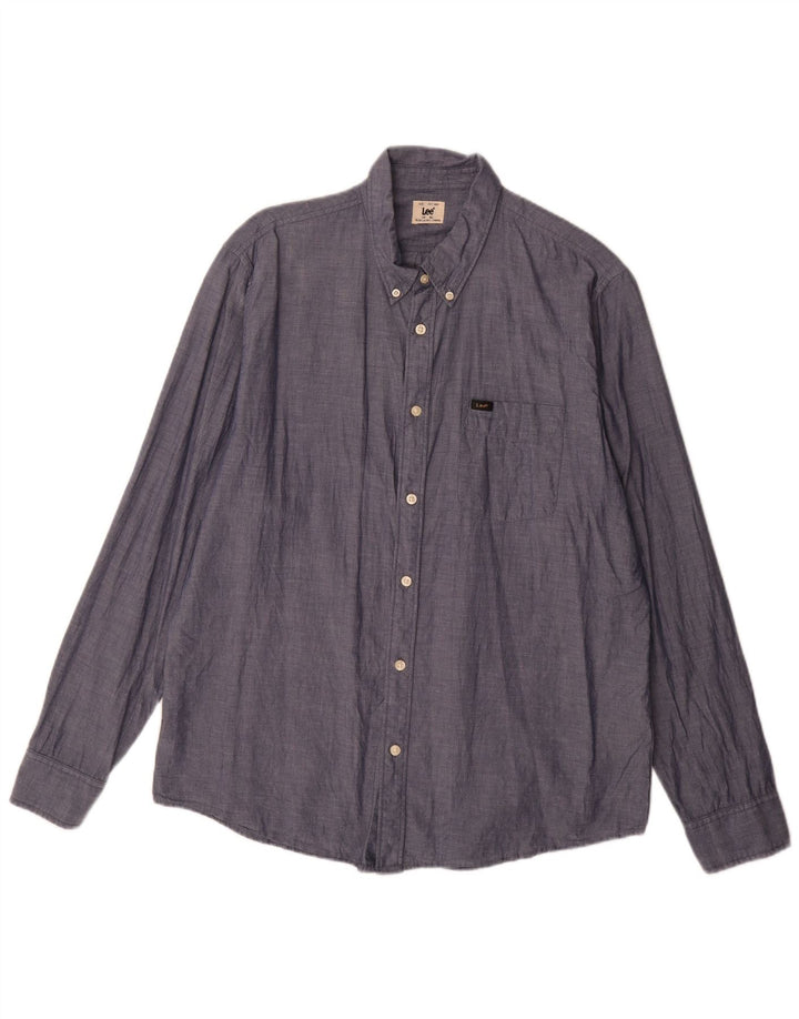 Lee Herrenhemd XL Marineblau aus Baumwolle