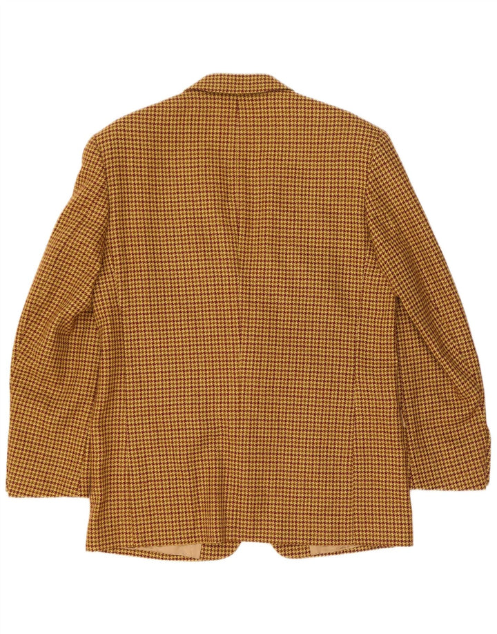 Hugo Boss Herren 2-Knopf-Blazerjacke UK 42 XL Braune Hahnentritt-Schurwolle