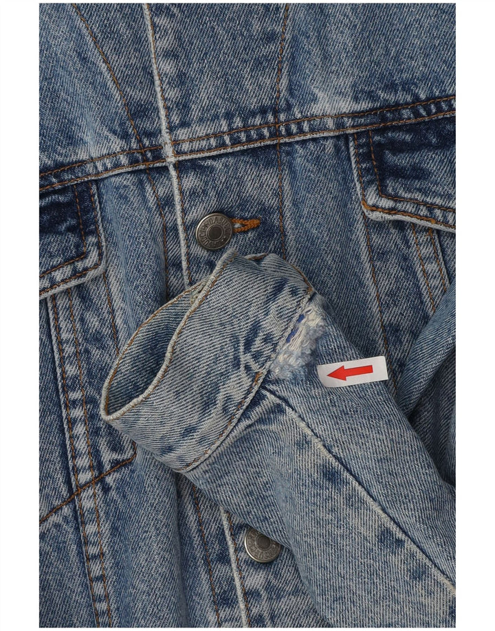 Casucci Herren Jeansjacke UK 42 XL Blaue Baumwolle