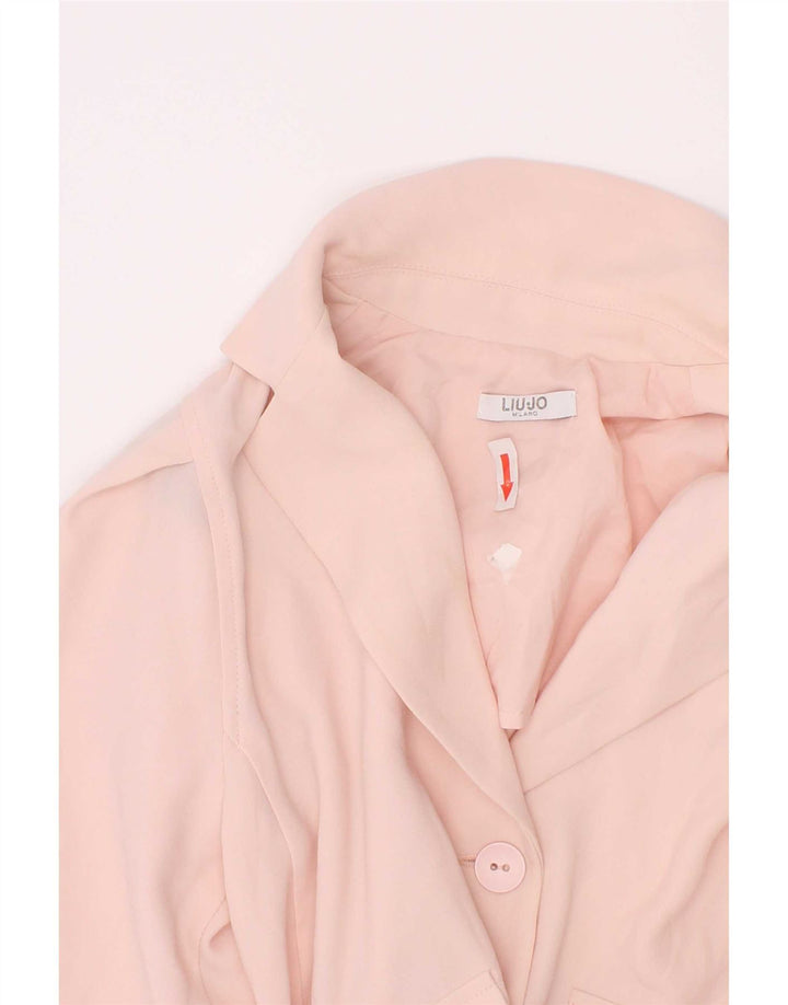 Liu Jo Mädchen-Blazerjacke mit 1 Knopf, 7–8 Jahre, rosa, Polyester