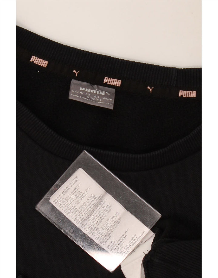 Puma Herren Grafik-Sweatshirt-Pullover, groß, schwarze Baumwolle