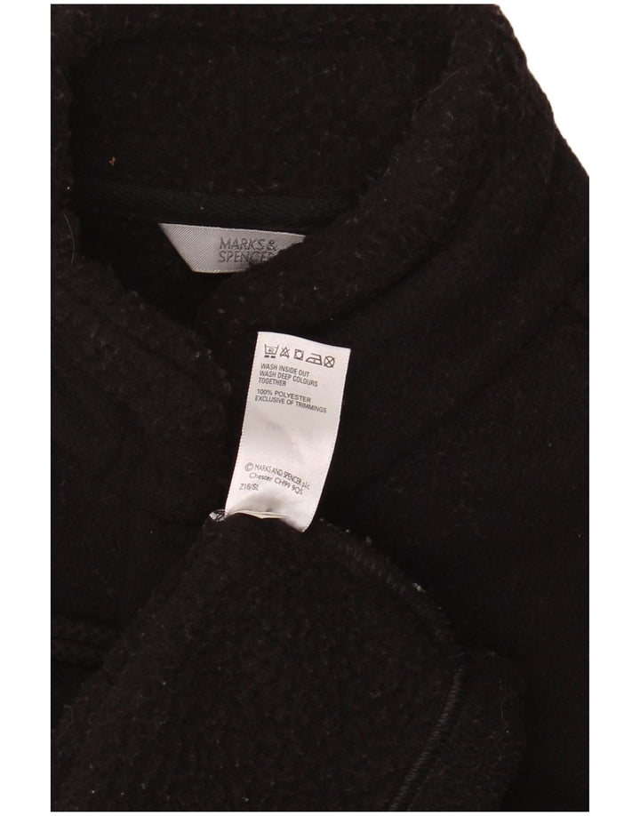 Marks & Spencer Damen Übergroßer Dufflecoat UK 20 2XL Schwarz Polyester
