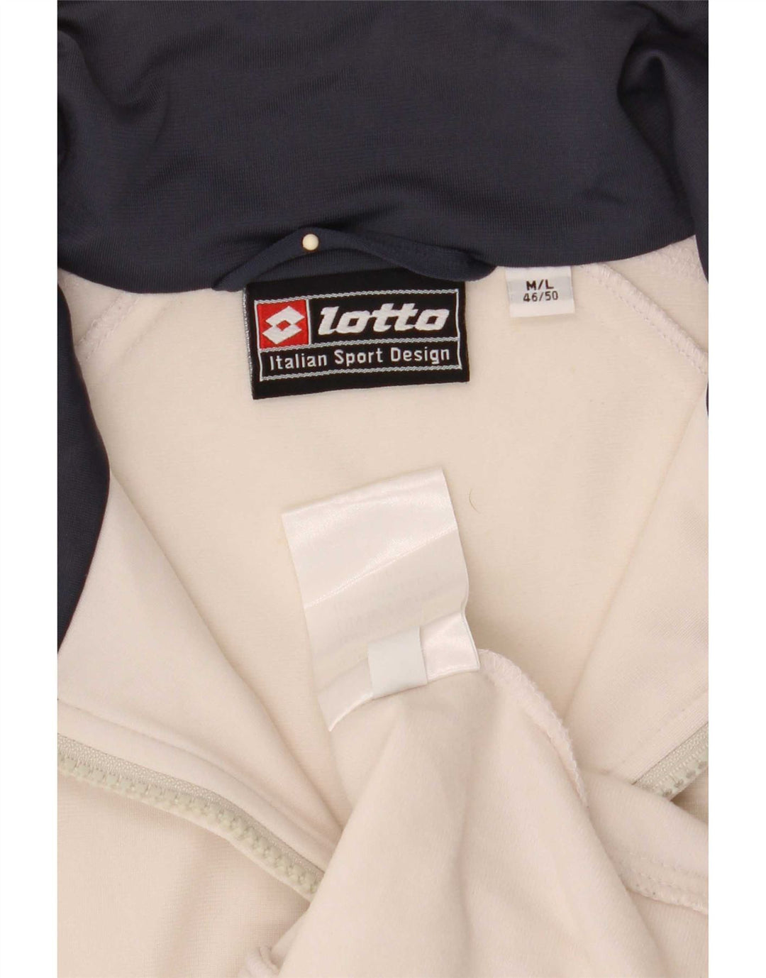 Lotto Herren-Trainingsanzug-Oberjacke IT 46/50 Mittelweißes Colourblock-Polyester