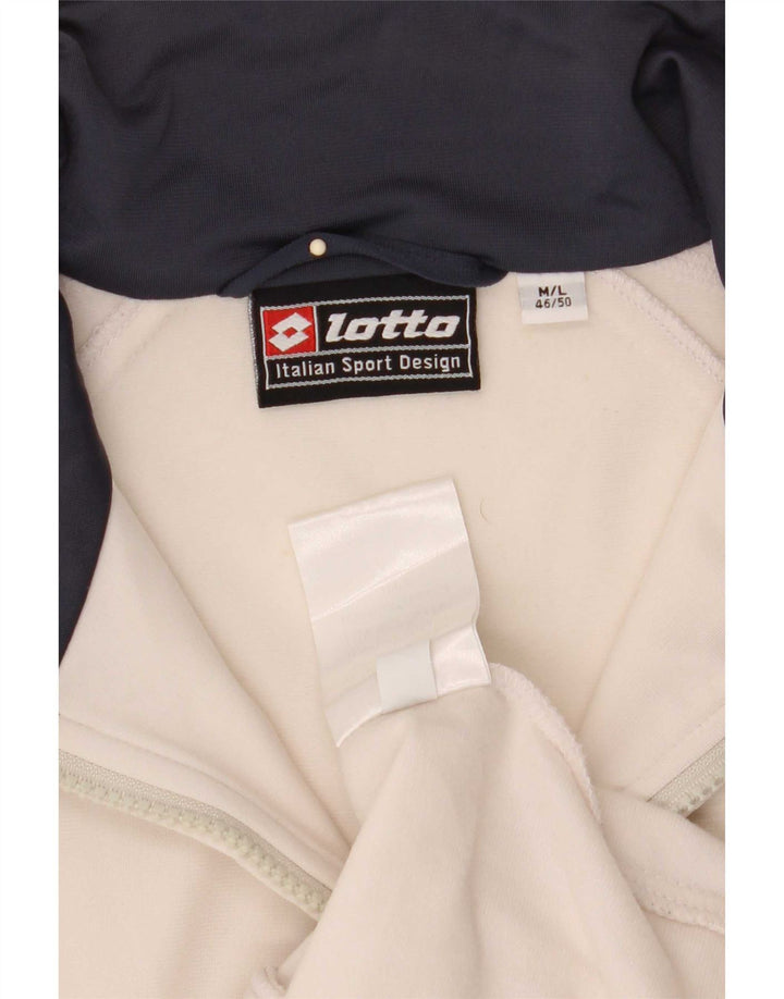 Lotto Herren-Trainingsanzug-Oberjacke IT 46/50 Mittelweißes Colourblock-Polyester