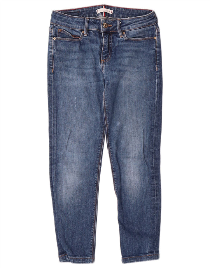 TOMMY HILFIGER Röhrenjeans für Mädchen, 7–8 Jahre, W24, L23, blaue Baumwolle