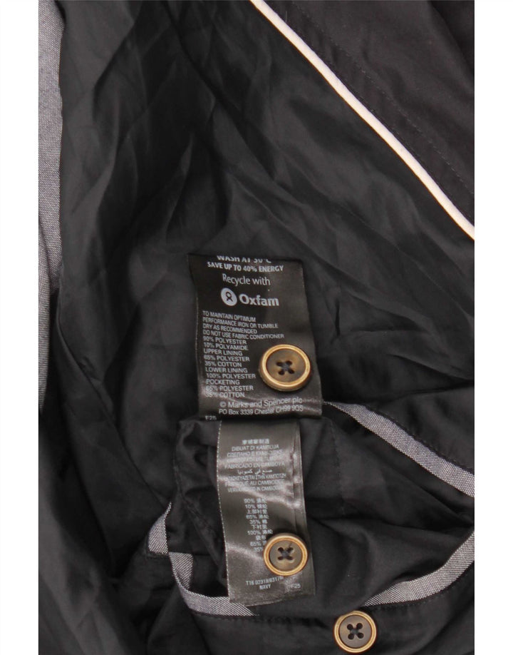 Marks & Spencer Herren Bomberjacke UK 40 Large Marineblau Polyester
