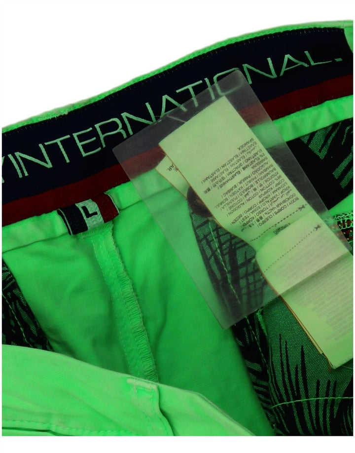 Superdry Herren Chino-Shorts, Größe L, W36, grüne Baumwolle