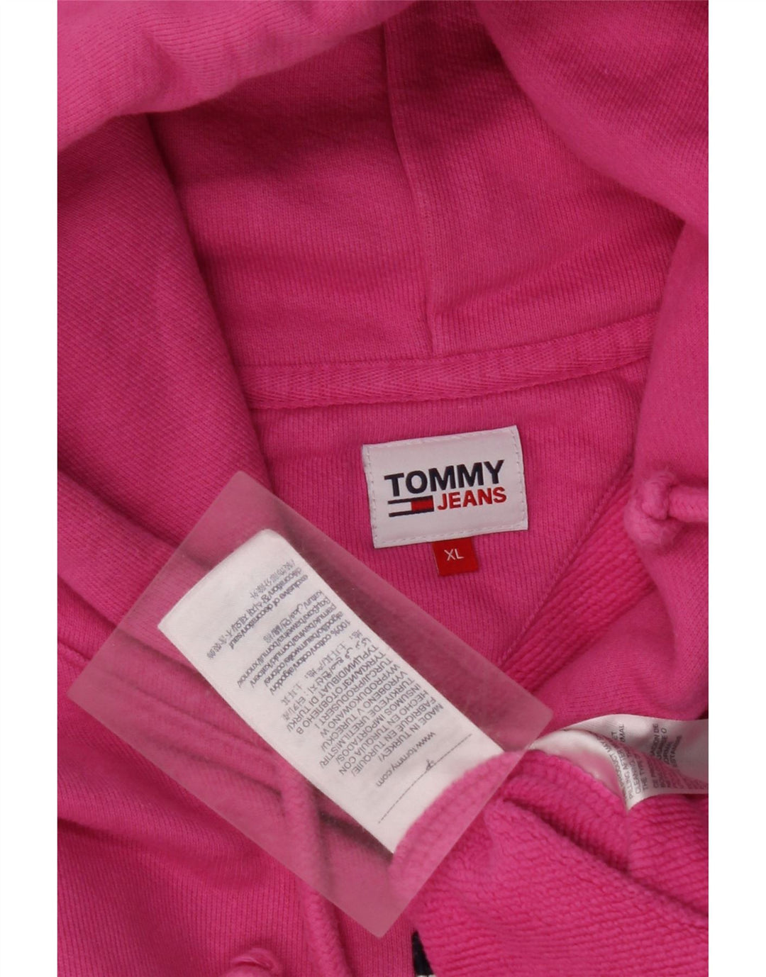 TOMMY HILFIGER Damen Kapuzenpullover UK 18 XL Rosa Baumwolle