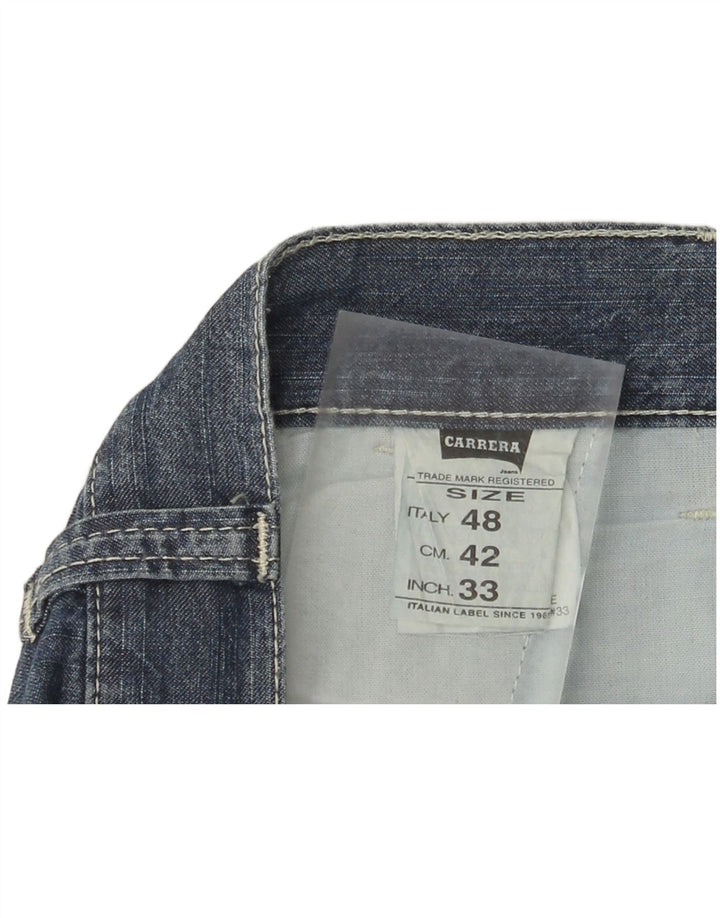 Carrera Herren Denim Shorts IT 48 Medium W33 Blaue Baumwolle