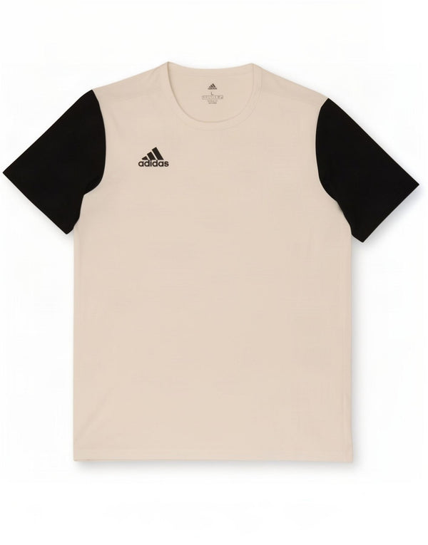 Adidas Herren Climalite T-Shirt Top Large Weiß Farbblock