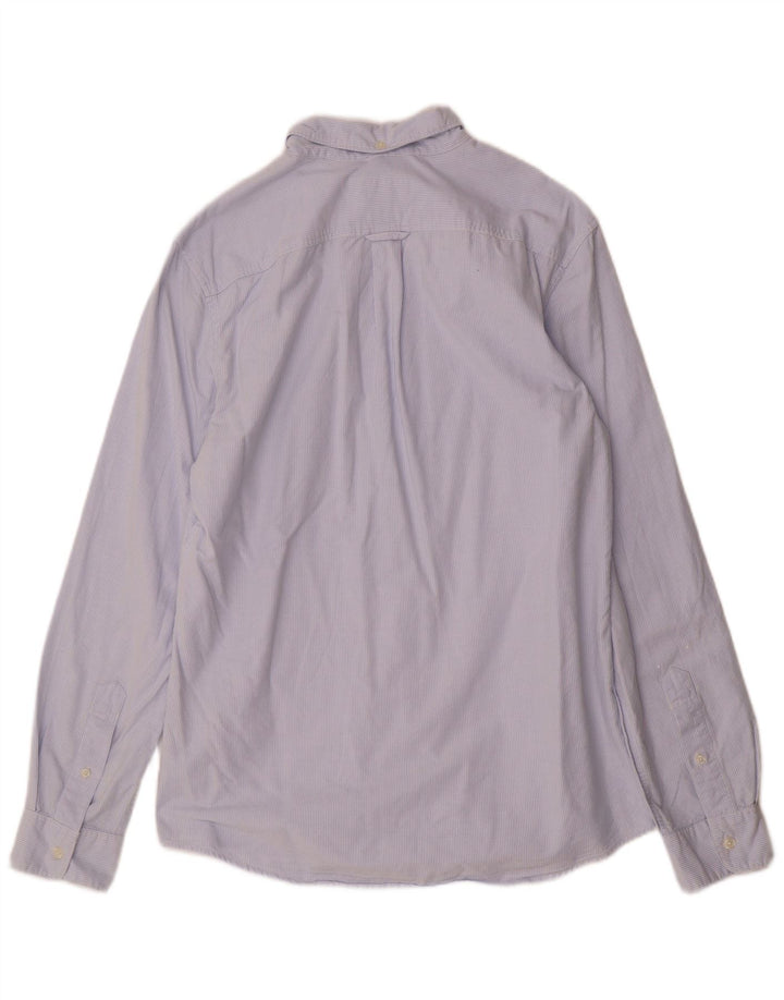 Jack Wills Herren-Hemd in klassischer Passform aus mittelblauer Nadelstreifen-Baumwolle