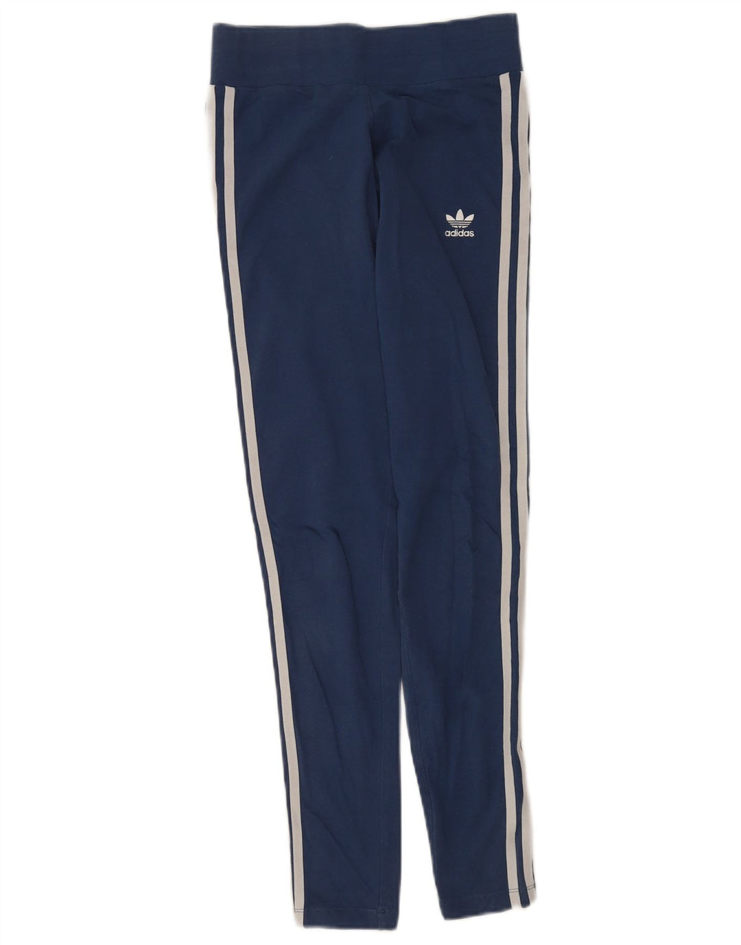 Adidas Damen Leggings UK 10 Small Marineblau Baumwolle