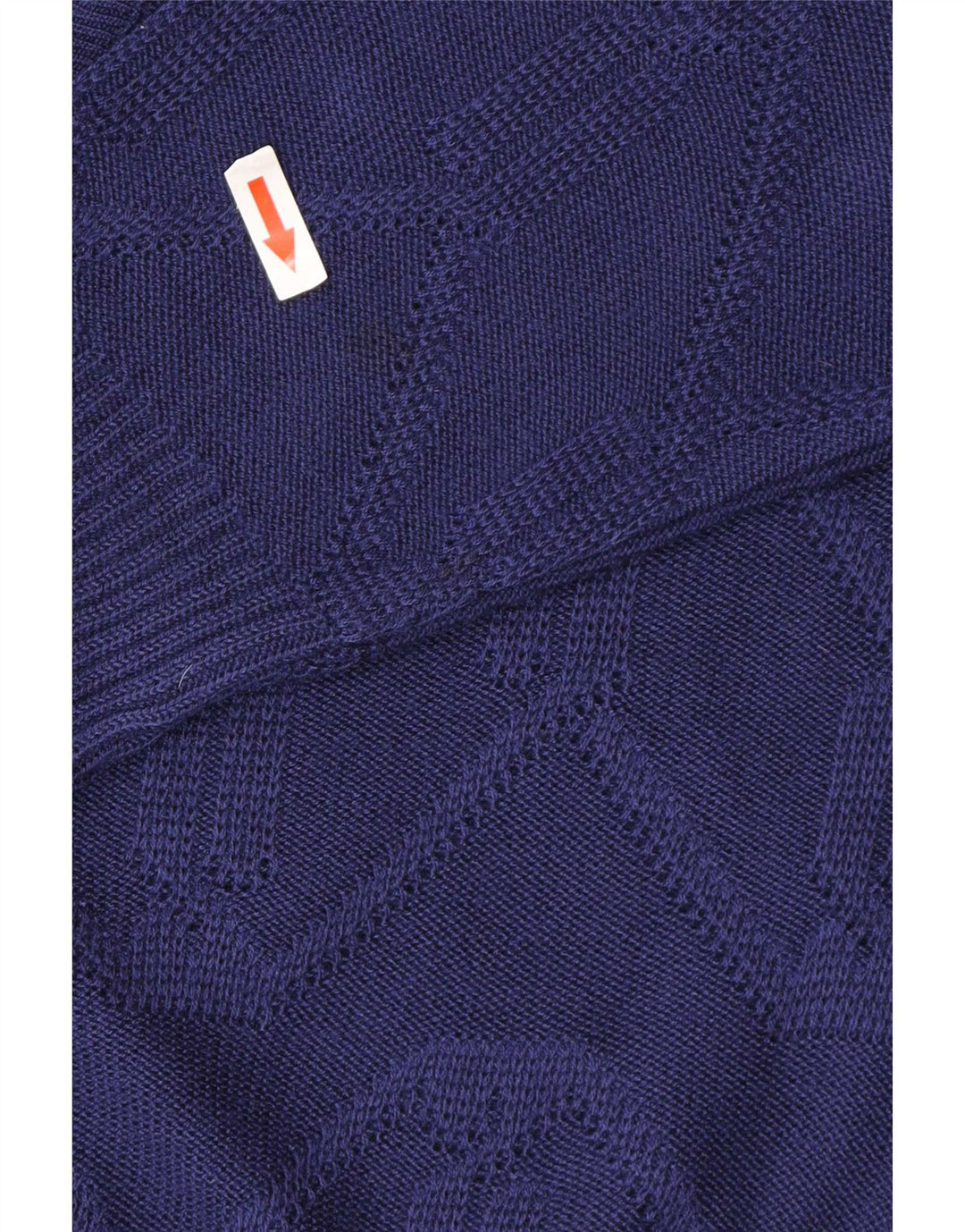 Vintage Damen Cardigan Pullover EU 38/40 Mittelblaues Chevron Polyacryl