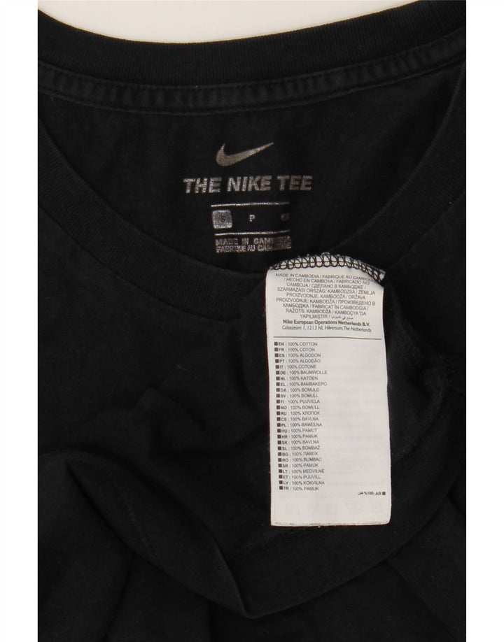 Nike Herren-T-Shirt mit Grafik, Größe S, schwarze Baumwolle