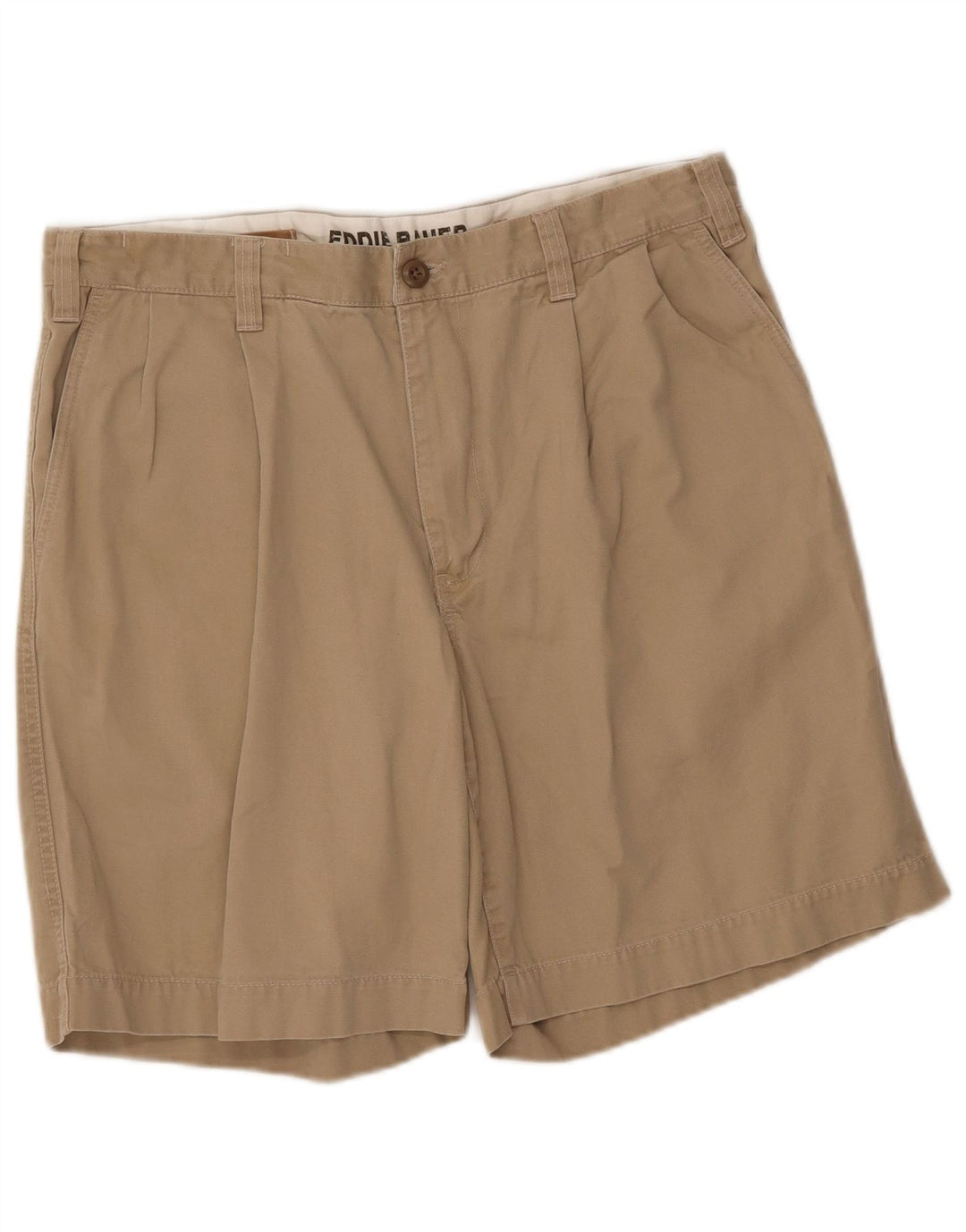 EDDIE BAUER Herren Pegged Chino Shorts W36 Large Beige Baumwolle