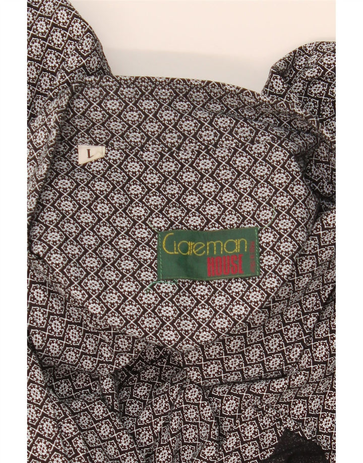 VINTAGE Herrenhemd groß schwarz geometrisch