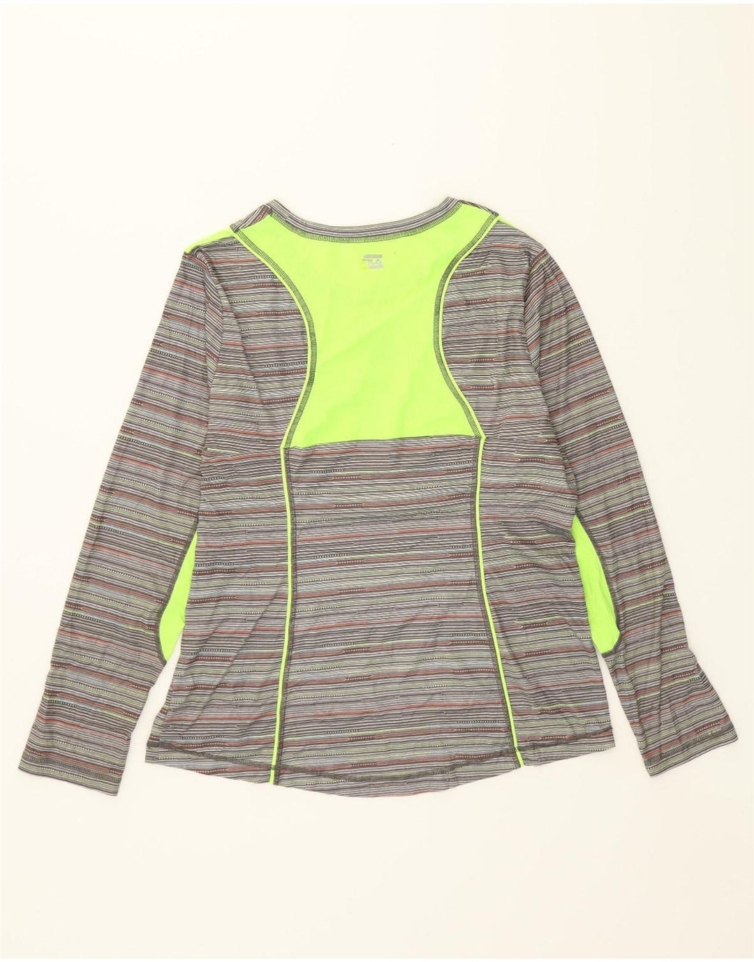 NIKE Womens Top Long Sleeve UK 14 Large Grey Colourblock Vintage Nike and Second-Hand Nike from Messina Hembry 