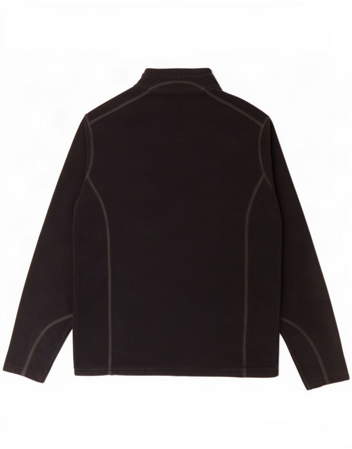 Columbia Herren-Fleecepullover mit Reißverschluss am Hals, Mittelschwarzes Polyester