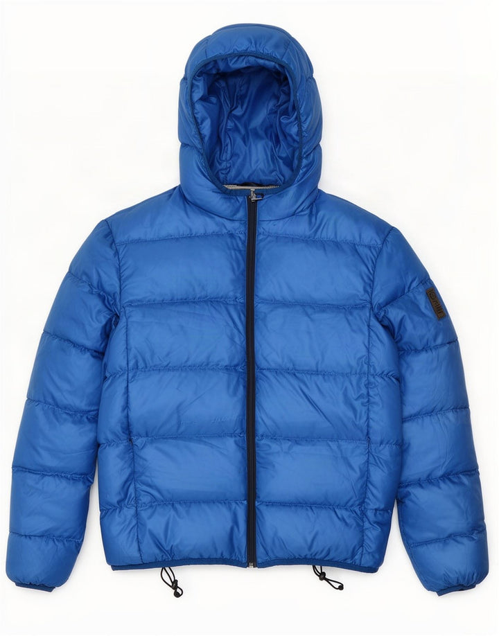 Replay Herren-Kapuzenjacke, wattiert, UK 38, mittelblau, Polyester