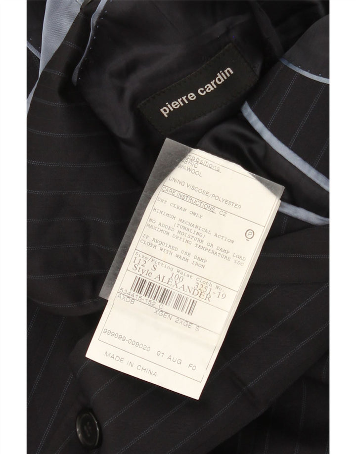 Pierre Cardin Herren 2-Knopf-Blazerjacke UK 44 2XL Marineblauer Nadelstreifen