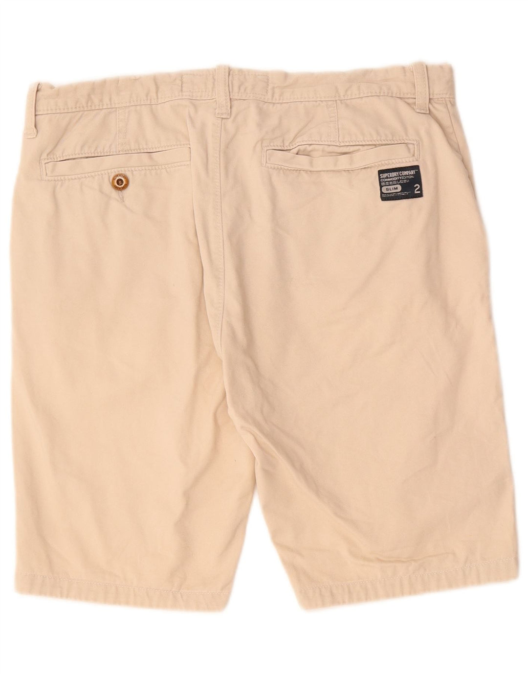 Superdry Herren Chino-Shorts, Größe L, W34, Beige, Baumwolle