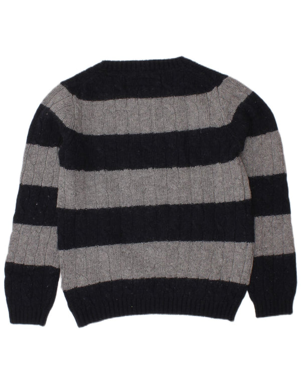 Massimo Dutti Jungen-Pullover mit Rundhalsausschnitt, 5–6 Jahre, marineblau gestreift