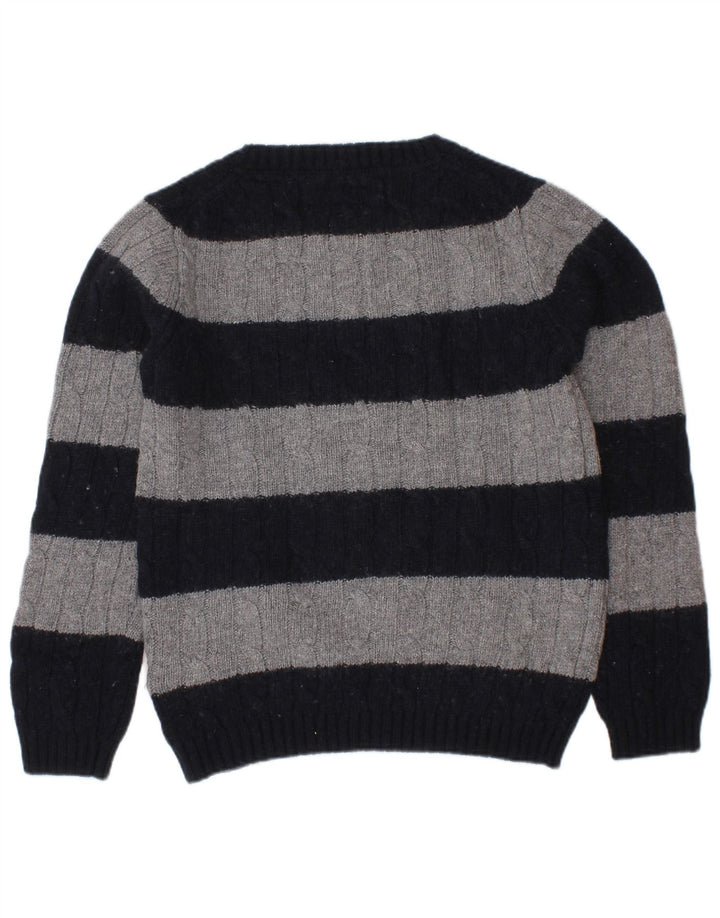 Massimo Dutti Jungen-Pullover mit Rundhalsausschnitt, 5–6 Jahre, marineblau gestreift