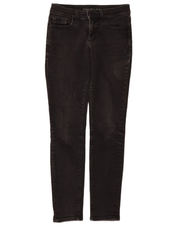 CALVIN KLEIN Damen Skinny Jeans W26 L29 Schwarz
