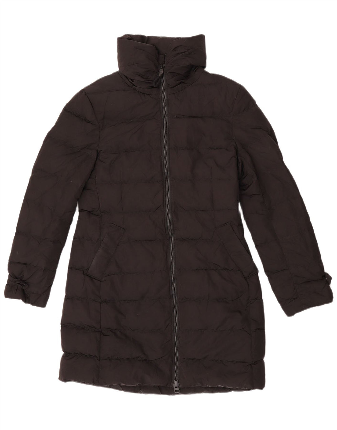 Zara Damen gepolsterter Mantel UK 14 Medium Schwarz