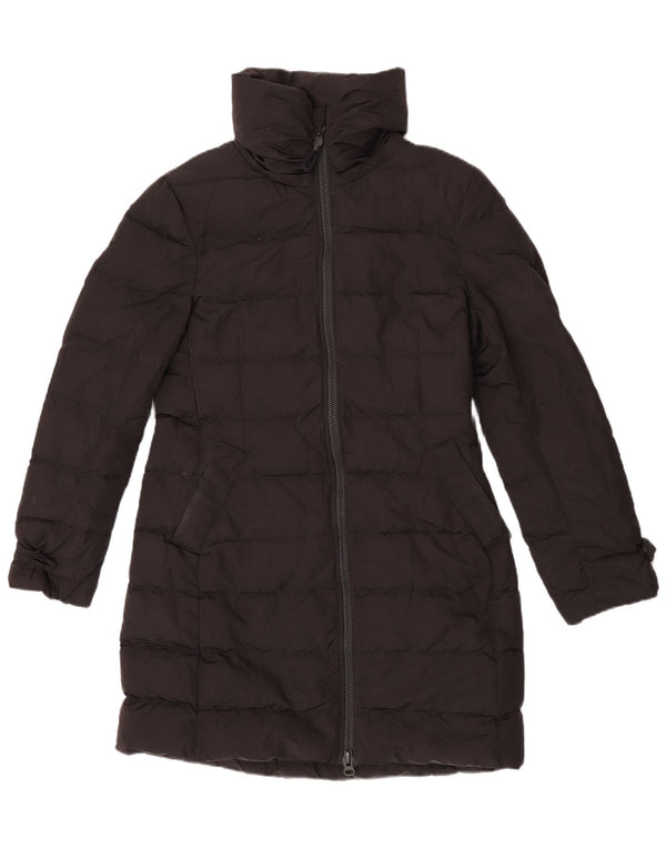 Zara Damen gepolsterter Mantel UK 14 Medium Schwarz