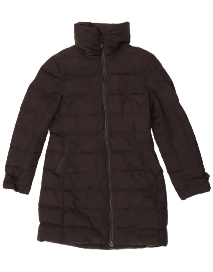Zara Damen gepolsterter Mantel UK 14 Medium Schwarz