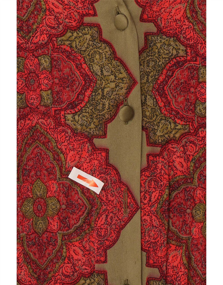 Gibi Damen-Hemdbluse, UK 10, Größe S, mehrfarbig, Blumenmuster, Seide