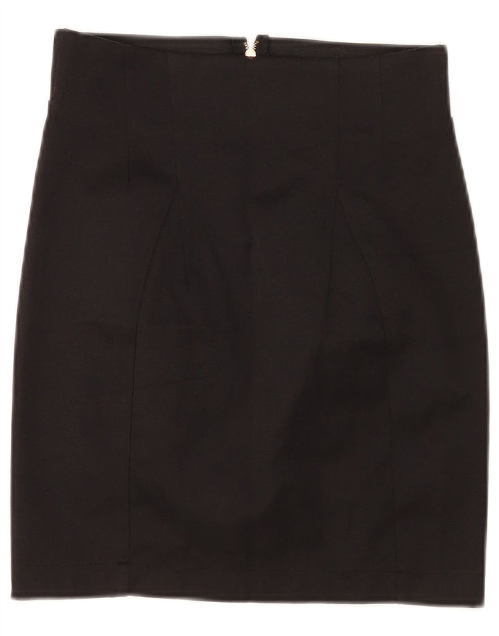 Zara Damen Bleistiftrock Small W26 Schwarz Polyester