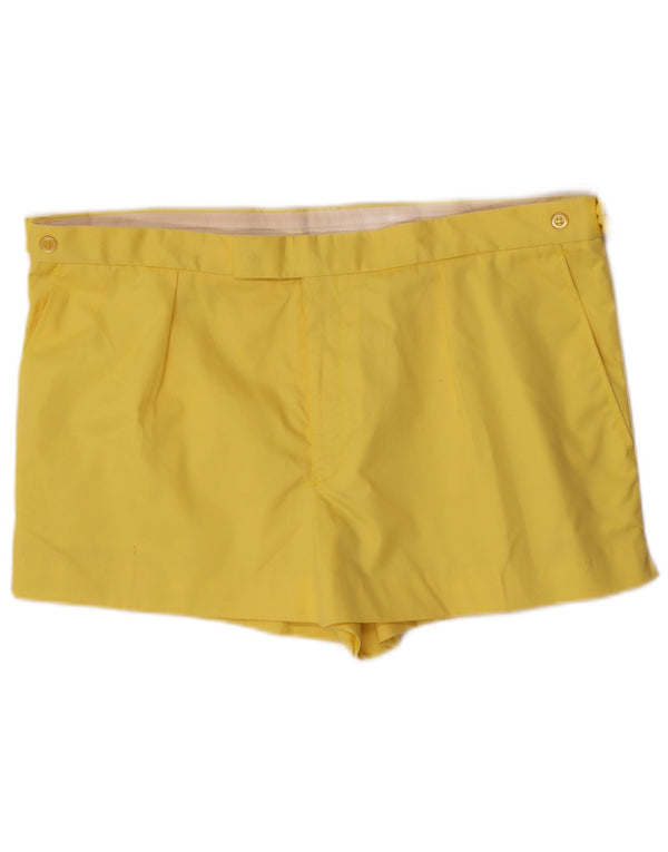 Vintage Damen Casual Shorts IT 50 XL W38 Gelbe Baumwolle