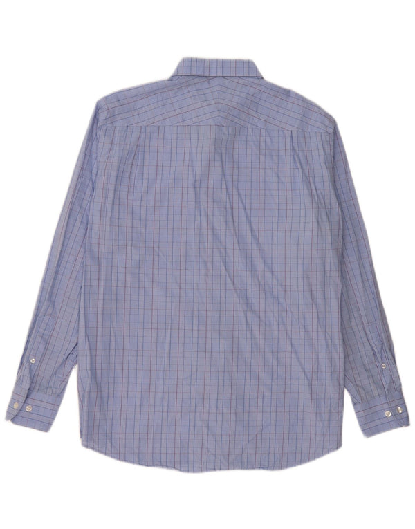 Nautica Mens Shirt Size 16 1/2 Large Blue Check Cotton