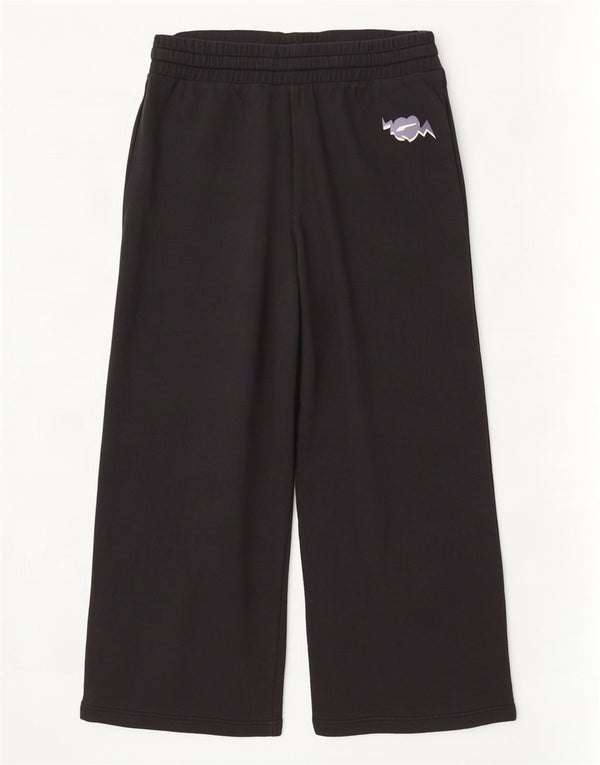 Puma Mens Wide Leg Tracksuit Trousers Large Black Cotton