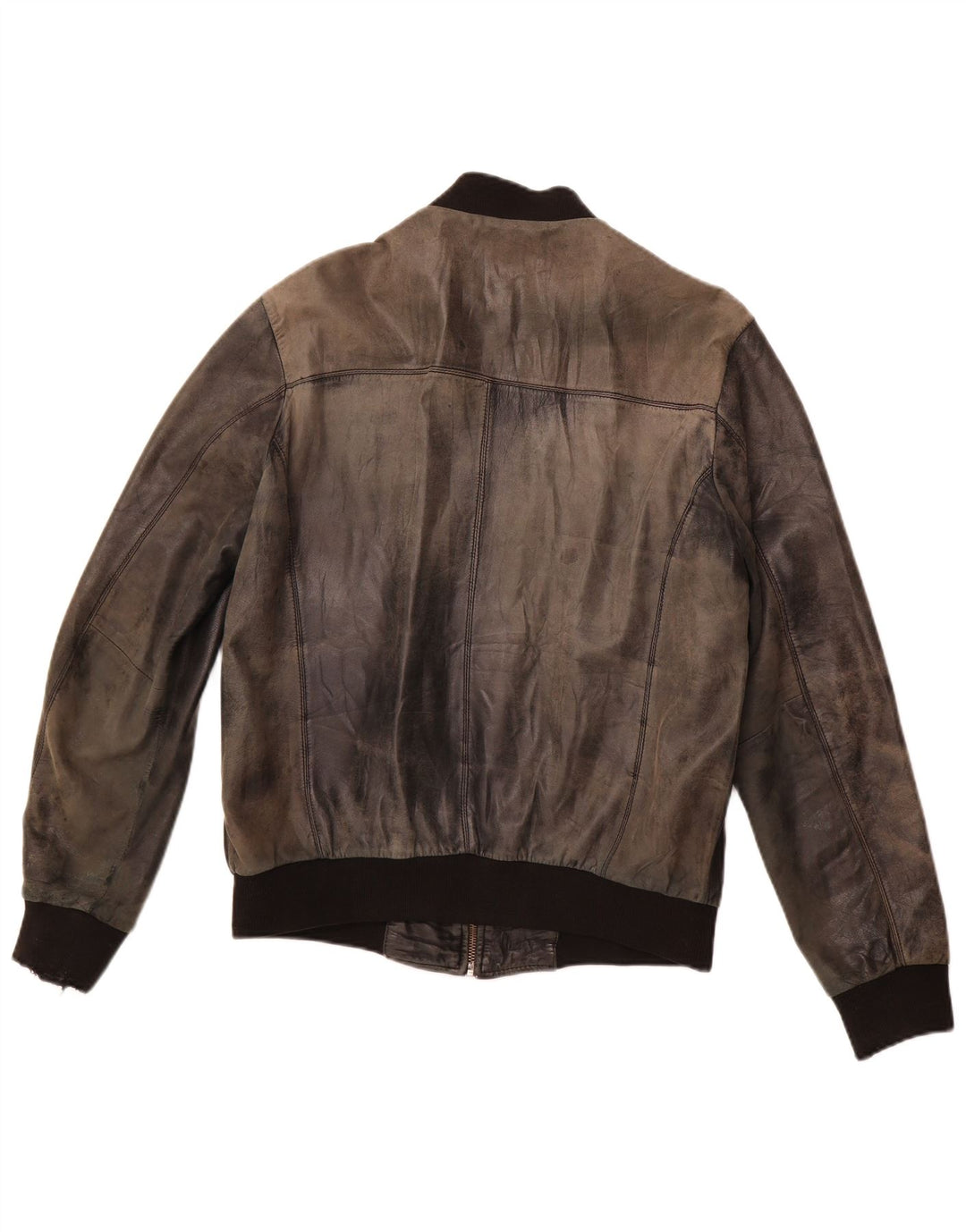VINTAGE Herren Lederjacke UK 38 Medium Schwarz