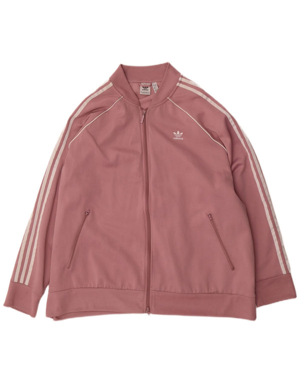 ADIDAS Damen-Trainingsanzug, übergroß, Jacke, Größe 32/34, 4XL, Rosa, Baumwolle