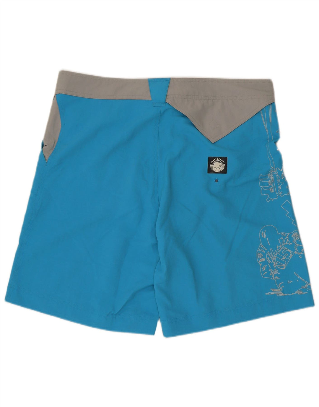 Puma Herren Badeshorts mit Grafik, Größe L, Blau, Polyester